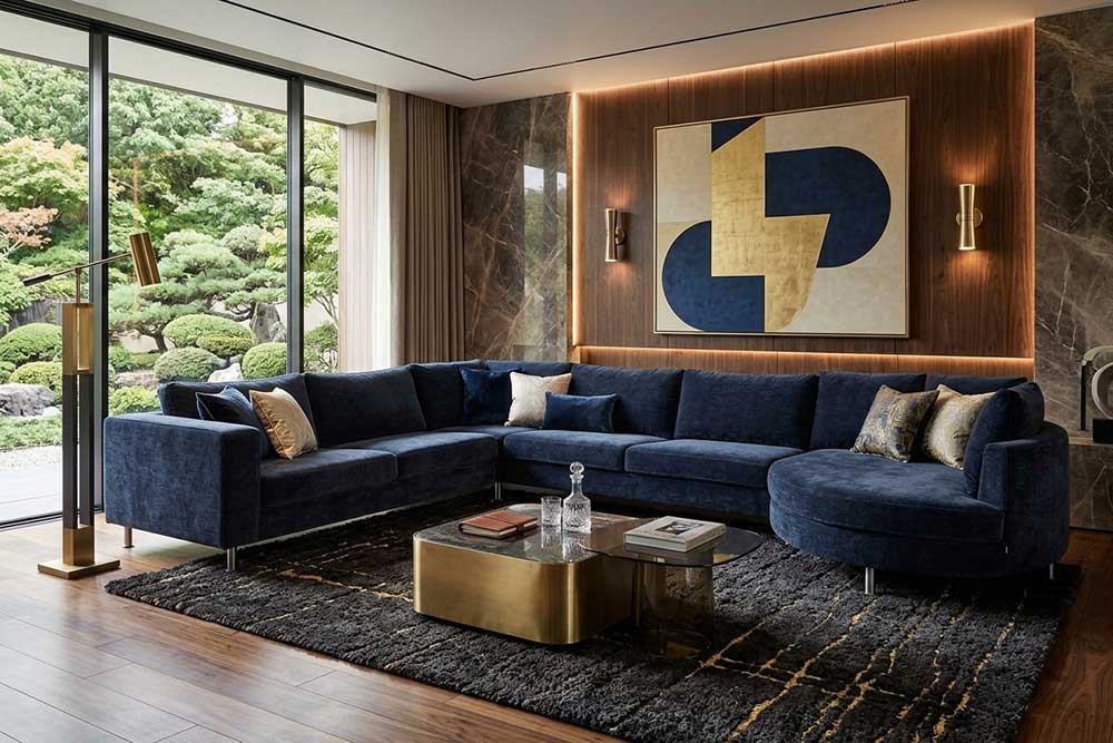 Corner Sofa (Fabric) (Used)　