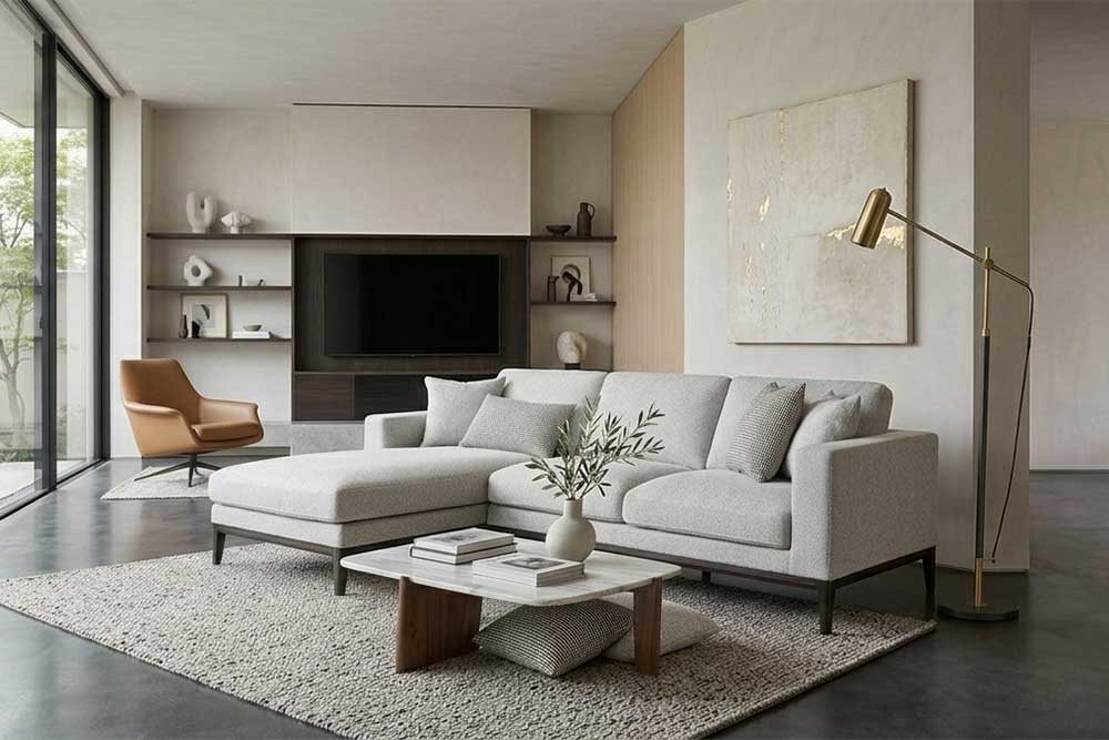 Corner Sofa (Fabric) (New)