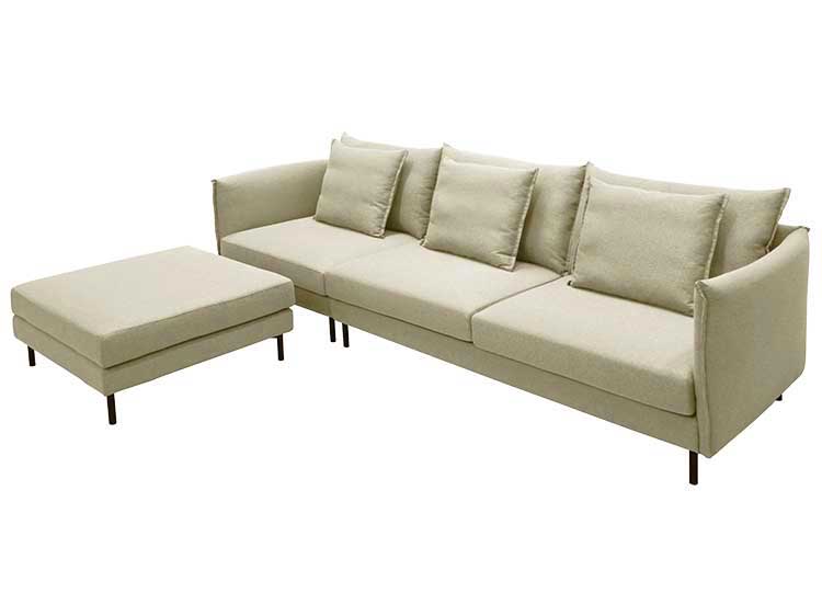 3P Sofa with Ottoman (Fabric) (Used)