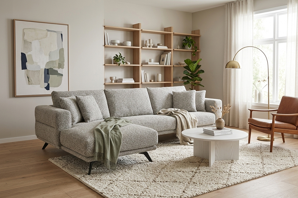 Corner Sofa (Fabric) (New Cover)